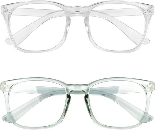 Miniatura 9 de Gafas con filtro de luz azul, paquete de 2 lentes de luz azul para hombre, anteojos de luz azul para mujer, anteojos con luz azul para fatiga ocular