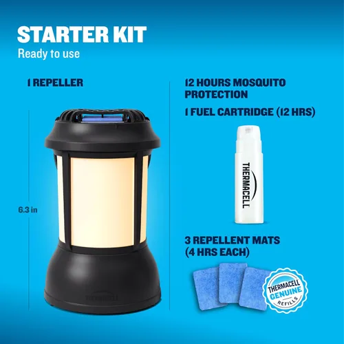 Miniatura 7 de Thermacell - Linterna repelente de mosquitos; repelente de mosquitos sin aerosol para patios; incluye 12 horas de protección; sin olor, alternativa