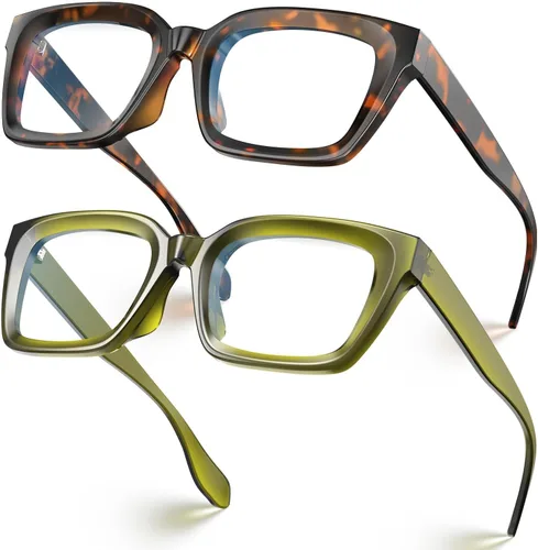 Miniatura 7 de VISOONE MONTANA - Lentes cuadrados gruesos con bloqueo de luz azul con antideslumbramiento para mujeres trabajadoras y hombres