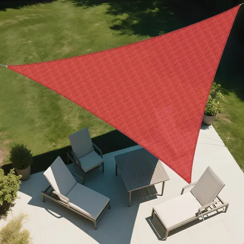 Miniatura 12 de SunnyRoyal Toldo parasol triangular de 8 x 8 x 8 pies con bloqueo UV, para patio, jardín, piscina (turquesa)