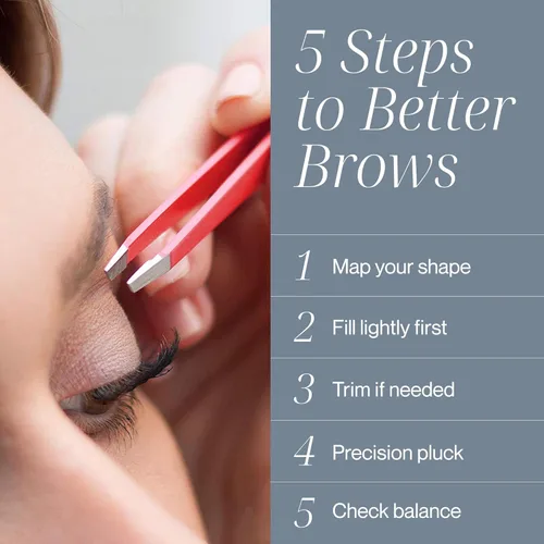 Miniatura 4 de Tweezer Guru Pinzas para el vello facial de mujeres y hombres, pinzas de precisión para cejas inclinadas para cabello encarnado, eliminación