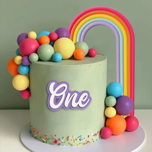 28 adornos para tartas de arco iris, bolas coloridas, decoración de pasteles para bodas, baby shower, niñas y niños, suministros de fiesta de