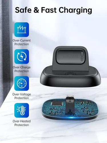 Miniatura 6 de LVFAN para Fitbit Charge 6/Charge 5/Luxe Charger, accesorios de repuesto de cable de carga con botón de reinicio y estación de carga rápida
