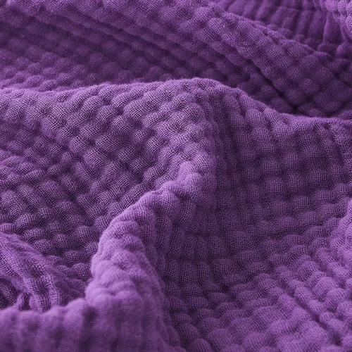 Miniatura 65 de EMME Manta de Muselina de Algodón King Grande Extragrande para Cama Colcha Cubrecama Beige Claro Gasa Transpirable Suave Ligera Mantas (120"x94")