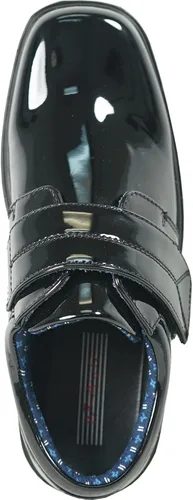 Miniatura 3 de bravo! Mocasines clásicos sin cordones y cordones Oxford William Kid Dress Shoe Uniforme escolar con plantilla extraíble y punta cuadrada Negro