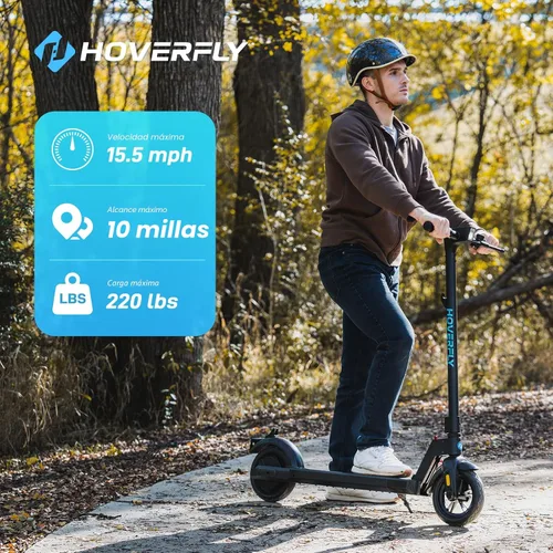 Miniatura 3 de HOVERFLY X1/X3/X5 Electric Scooter for Adults, Anti Flat 8.5"/10'' Solid Tire, Max 10/18/25 Miles Range and 15.5/20Mph Speed Power by 250W/500W