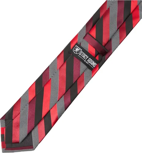 Miniatura 2 de Stacy Adams Conjunto de corbata a rayas de microfibra para hombre