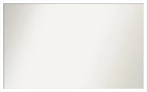 Miniatura 1010 de Amanti Art Espejo de baño blanco para sobre el fregadero, 32 x 45 pulgadas, espejo de tocador rectangular blanco esbelto, marco de madera moderno