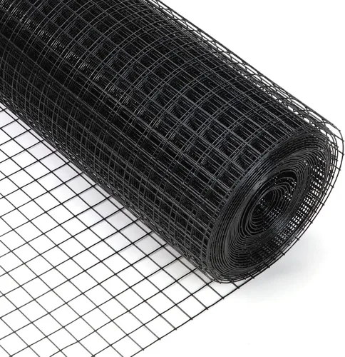 Miniatura 10 de Tela de hardware de 24'' x 50' de 1 pulgada, calibre 16, malla soldada con revestimiento de vinilo negro para cercas del hogar y jardín y proyectos