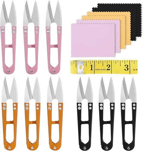 Miniatura 9 de UCEC Tijeras de hilo de 4.2 pulgadas, tijeras de coser pequeñas de ganchillo para coser y tejer, mini tijeras pequeñas para coser bordado, tejer