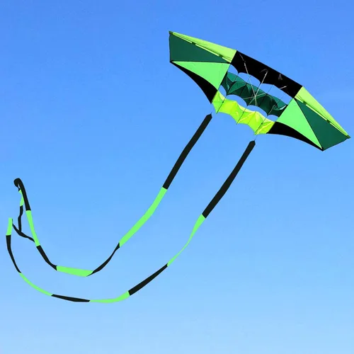 Miniatura 8 de Cometas de playa para adultos grandes con cola larga, 98 pulgadas Super Easy Flyer 3D Rainbow Box Kites, viene con dos colas de varios colores de 49