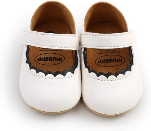 Miniatura 5 de SOFMUO Mary Jane - Zapatos planos con lazo, zapatos de ballet para niñas pequeñas, primeros caminantes, para boda, Navidad, zapatos de vestir