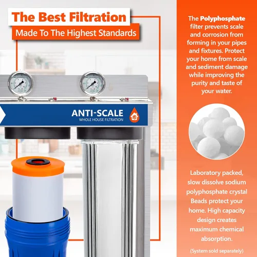 Miniatura 3 de Express Water Filtro de repuesto de agua antiincrustaciones de polifosfato – Filtro de agua de repuesto para toda la casa – Filtro de agua de alta