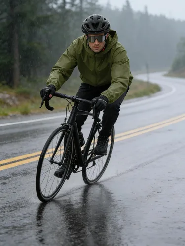 Miniatura 3 de UIQUR Chaqueta impermeable para hombre, ligera, rompevientos, impermeable, ciclismo, correr, senderismo, equipamiento con capucha plegable