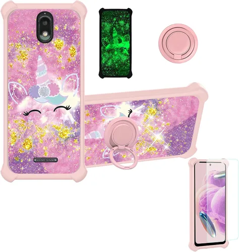 Miniatura 36 de jioeuinly JSF-DJS - Funda compatible con Nothing Phone 2a con protector de pantalla de vidrio templado, policarbonato duro + silicona suave, soporte
