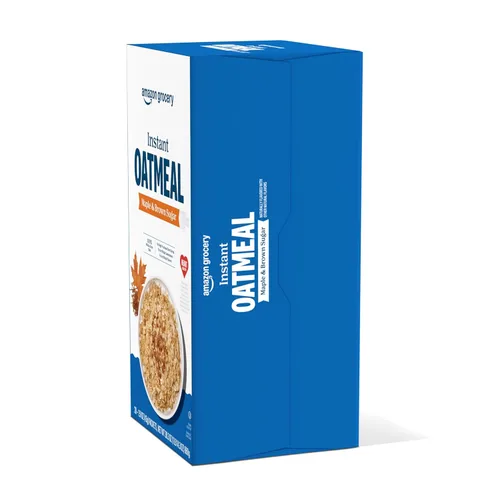 Miniatura 5 de Amazon Grocery, Avena instantánea de arce y azúcar morena, 1.51 onzas, 20