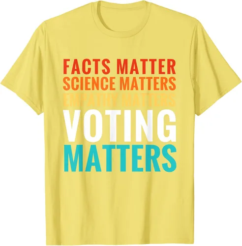 Miniatura 33 de Facts Matter Science Matters Voting Matters - Camiseta demócrata liberal, Negro, S