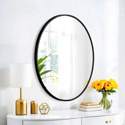 Miniatura 10 de SCWF-GZ Espejo de cuerpo completo de 47 x 14 pulgadas para colgar en la puerta, colgar en la pared, marco de metal, espejos de arco para dormitorio