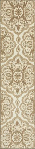 Miniatura 13 de Maples Rugs - Alfombra antideslizante Vivian, para pasillo o entrada, patrón de medallones [fabricada en Estados Unidos], 2 x 6 pies, color gris