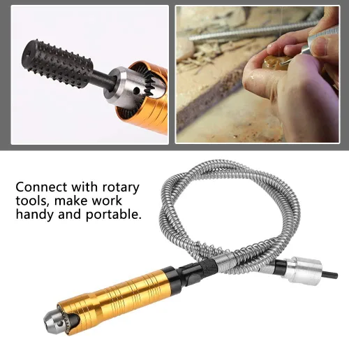 Miniatura 4 de Eje flexible, cable de eje flexible de 0.236 in, taladro eléctrico, herramienta de amoladora rotativa de 0.020-0.236 in para pulido, grabado