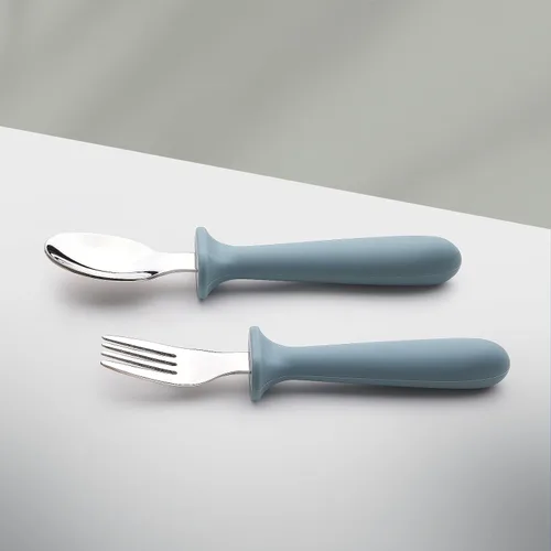 Miniatura 5 de Eascrozn Juego de Alimentación para Bebé, 2 Paquetes de Placas de Succión Divididas de Silicona para Bebé, 2 Paquetes de Juego de Cucharas