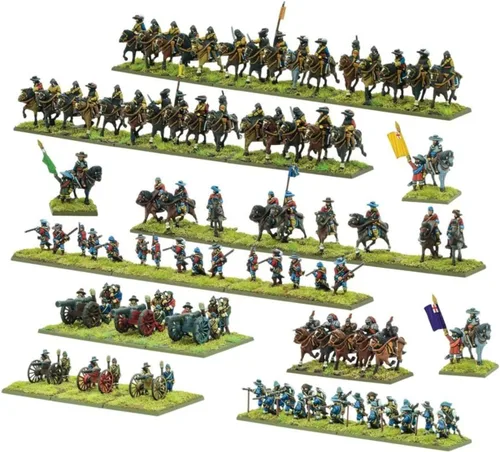Miniatura 2 de Warlord Juegos Pike & Shotte Batallas épicas Inglés Guerras Civiles Caballería Militar Mesa Superior Wargaming Modelo de Plástico Kit 212013002