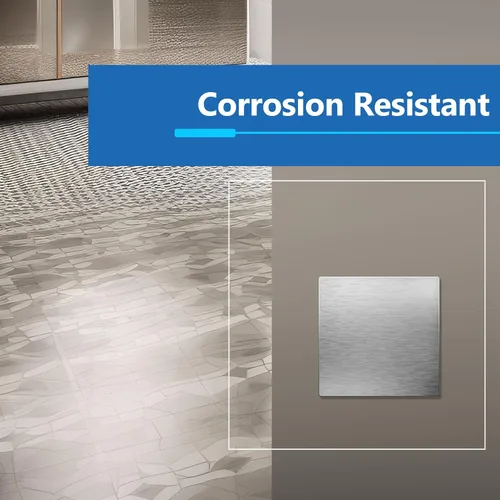 Miniatura 7 de LIDER Placa de Pared de Metal Doble Lisa, Resistente a la Temperatura e Impacto, Acero Inoxidable 304, Cubierta sin Tornillos, Actualización