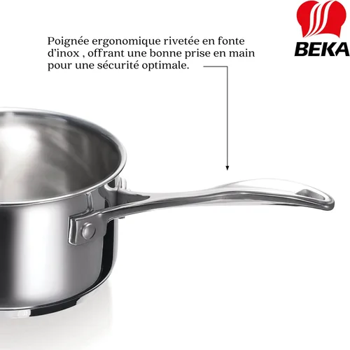 Miniatura 3 de Beka Chef - Juego de cacerolas de acero inoxidable (4 piezas, 14-16 - 7.1-7.9 in)