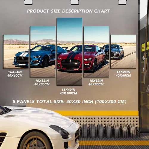 Miniatura 5 de Póster de automóvil deportivo, lienzo de automóvil deportivo americano musculoso, arte de pared para hombres, oficina, dormitorio, sala de estar