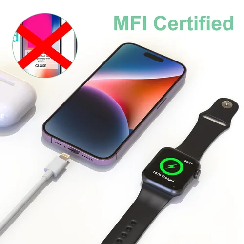 Miniatura 5 de Cable de carga universal 6 en 1 de viaje, cargador USB A/tipo C iWatch+Lightning*2+adaptador de cable tipo C Combo para Smart Watch Series