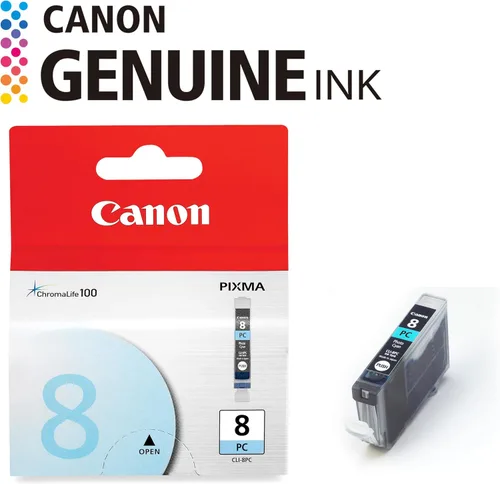 Miniatura 2 de Canon CLI-8 - Depósito de tinta cian fotográfica, compatible con impresoras Pro9000, Pro9000 Mark II, iP6700D, iP6600D, MP970, MP960 y MP950