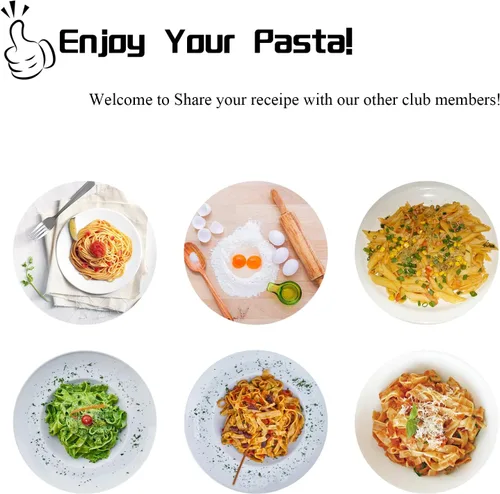 Miniatura 6 de Máquina eléctrica de pasta, máquina automática para hacer pasta, con 8 discos para espaguetis y fettucina y más, máquina de fideos fácil de limpiar