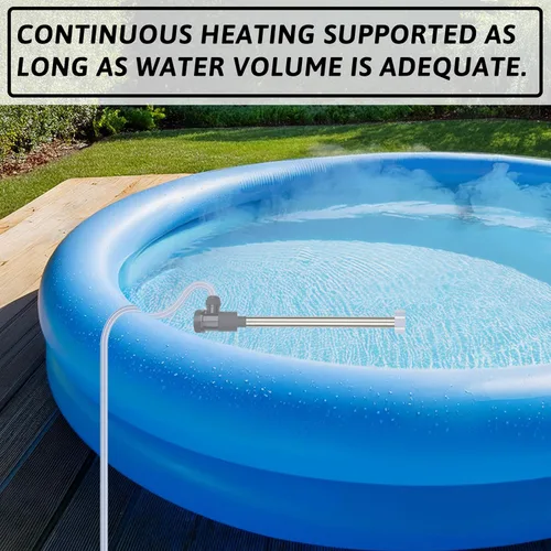 Miniatura 6 de Calentador de agua de inmersión de 2000 W, bañera de hidromasaje eléctrica portátil y piscina, calentador de agua totalmente sumergible con control