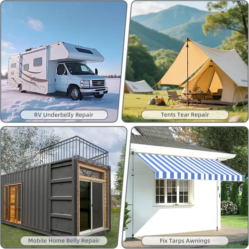 Miniatura 7 de Cinta para debajo del vientre, material de reparación de debajo del vientre, 4 x 26 pies, cinta flexible impermeable para el vientre con adhesivo
