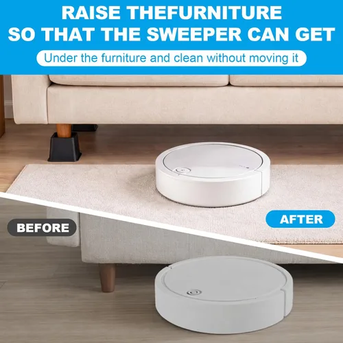 Miniatura 5 de Relaxweex 20 elevadores de cama resistentes de altura de 1 a 10 pulgadas, elevadores de muebles ajustables para silla, mesa, escritorio, patas