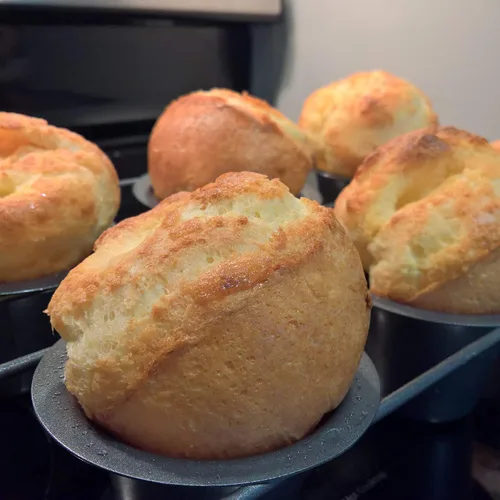 Miniatura 4 de Fox Run Molde Antiadherente para Popovers, Molde para Pudín Yorkshire de 6 Tazas, Gris