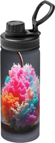 Miniatura 17 de Bright Star Printed Insulated Water Bottle, 18oz Stainless Steel Funny Travel Mug, Leakproof Hot & Cold for Sports, Gym, Hiking