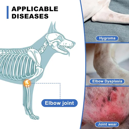 Miniatura 4 de NeoAlly Almohadillas protectoras para coderas de perro para codo canino y hombro, higroma de codo, displasia, osteoartritis, callos de codo, úlceras