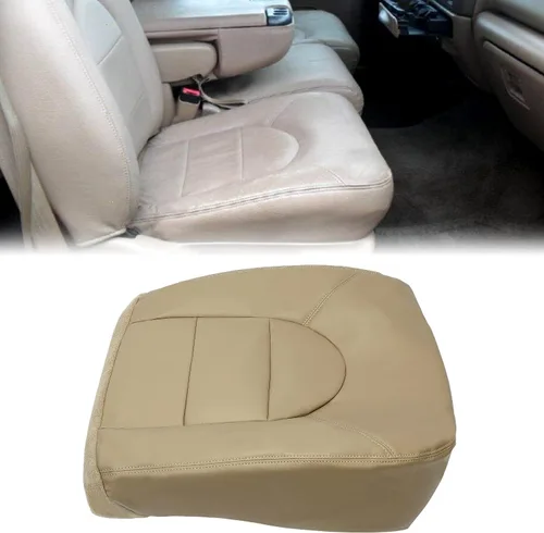 Miniatura 11 de KUAFU Funda inferior de asiento y cubierta superior del asiento compatible con Ford F250 F350 F450 Lariat Power Stroke Turbo 1999 2000, piel
