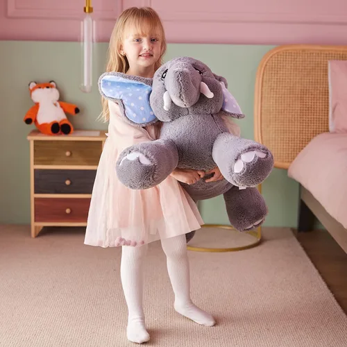Miniatura 4 de IKASA Juguete de Peluche de Elefante Gigante, Juguete de Peluche de Animal de 29", Juguetes Suaves Grandes Jumbo, Tamaño Enorme Lindo Peluche