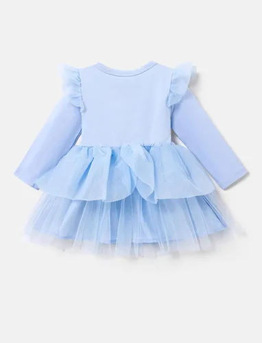 Miniatura 3 de Disney Vestido de tul de manga larga para bebé de princesa, disfraz de fiesta de cumpleaños