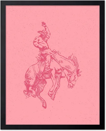Miniatura 99 de Poster Master Póster de Rodeo marrón – Estampado retro de vaquero sobre caballo – Arte de vaquero – Arte occidental – Arte del salvaje oeste