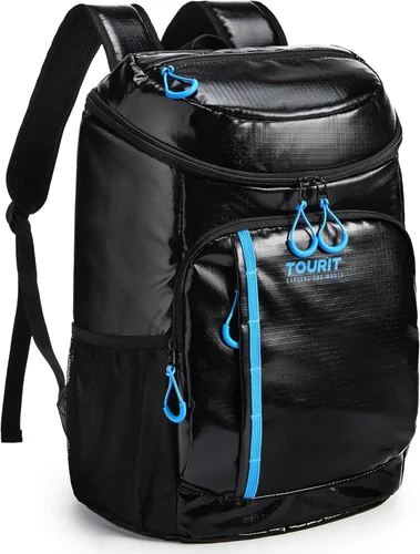 Miniatura 13 de TOURIT - Mochila de hielera térmica ligera a prueba de fugas para 30 latas, para hombres y mujeres gris (01-GREY)