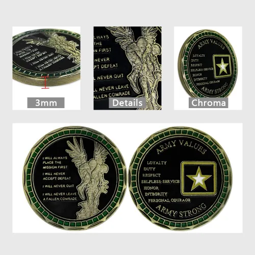 Miniatura 4 de El ejército de los Estados Unidos valora la moneda de desafío del credo militar
