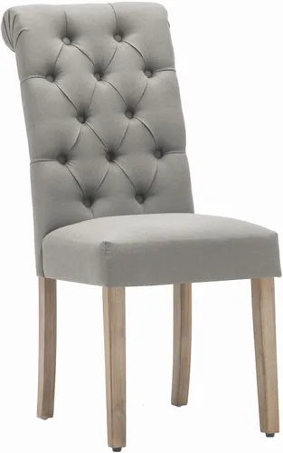 Miniatura 5 de AC Pacific Natalie - Sillas de comedor copetudas, contemporáneas tapizadas para el hogar, cocina, asiento Parson sin brazos con parte superior