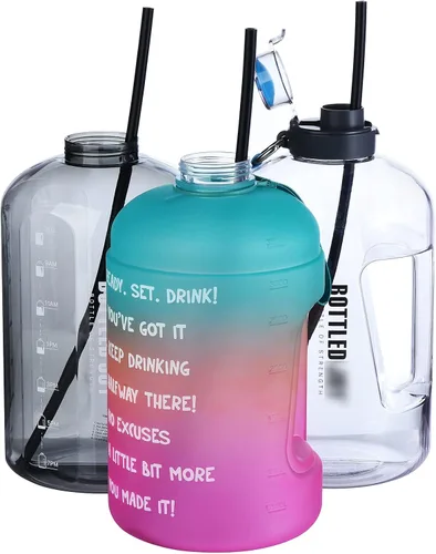 Miniatura 2 de ALINK Pajitas de silicona negras reutilizables extralargas de 15 pulgadas, paquete de 4 popotes flexibles para Stanley de 40 onzas, botella de agua