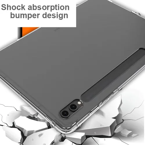 Miniatura 8 de Zeking Diseñada para Samsung Galaxy Tab S9 Plus/S10 Plus, ultra transparente, suave, flexible, transparente, TPU contraportada para Galaxy Tab S9
