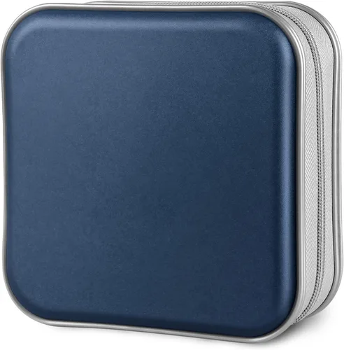 Miniatura 11 de Siveit Estuche para CD, Capacidad para 40 CD/DVD, Cartera Portadora de Estuches de Plástico Duro para Discos DVD, Carpeta de Almacenamiento