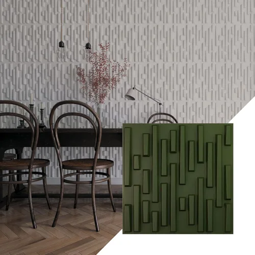 Miniatura 24 de Ekena Millwork 19 5/8 pulgadas de ancho x 19 5/8 pulgadas de alto, ladrillo escalonado EnduraWall decorativo 3D, cobre envejecido