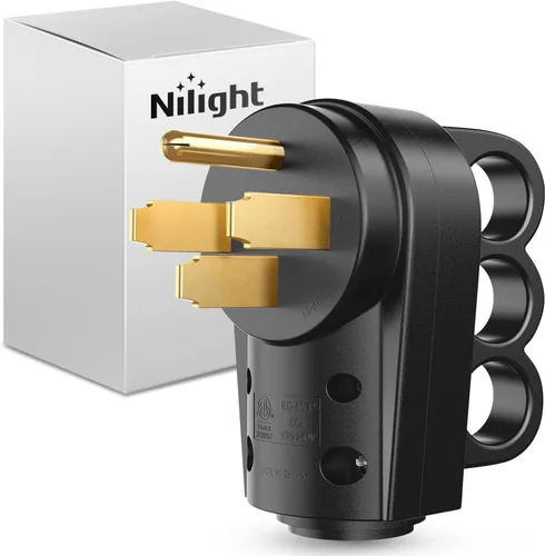Miniatura 10 de Nilight Enchufe de repuesto para autocaravana de 50 amperios, 125/250 voltios, macho con mango ETL listado NEMA 14-50P para caravana, autocaravana